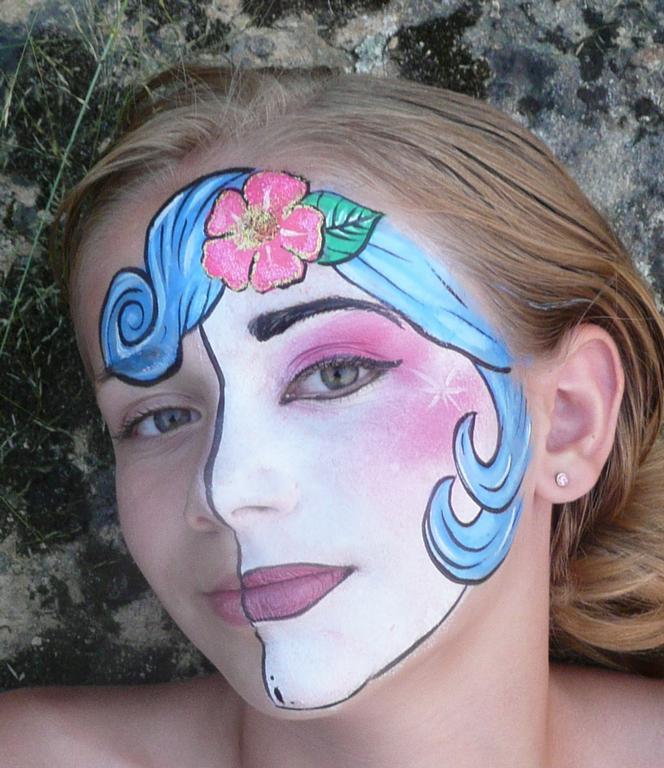 megan with rock from Fantasy Face Painting & Co llc in Grants Pass, OR